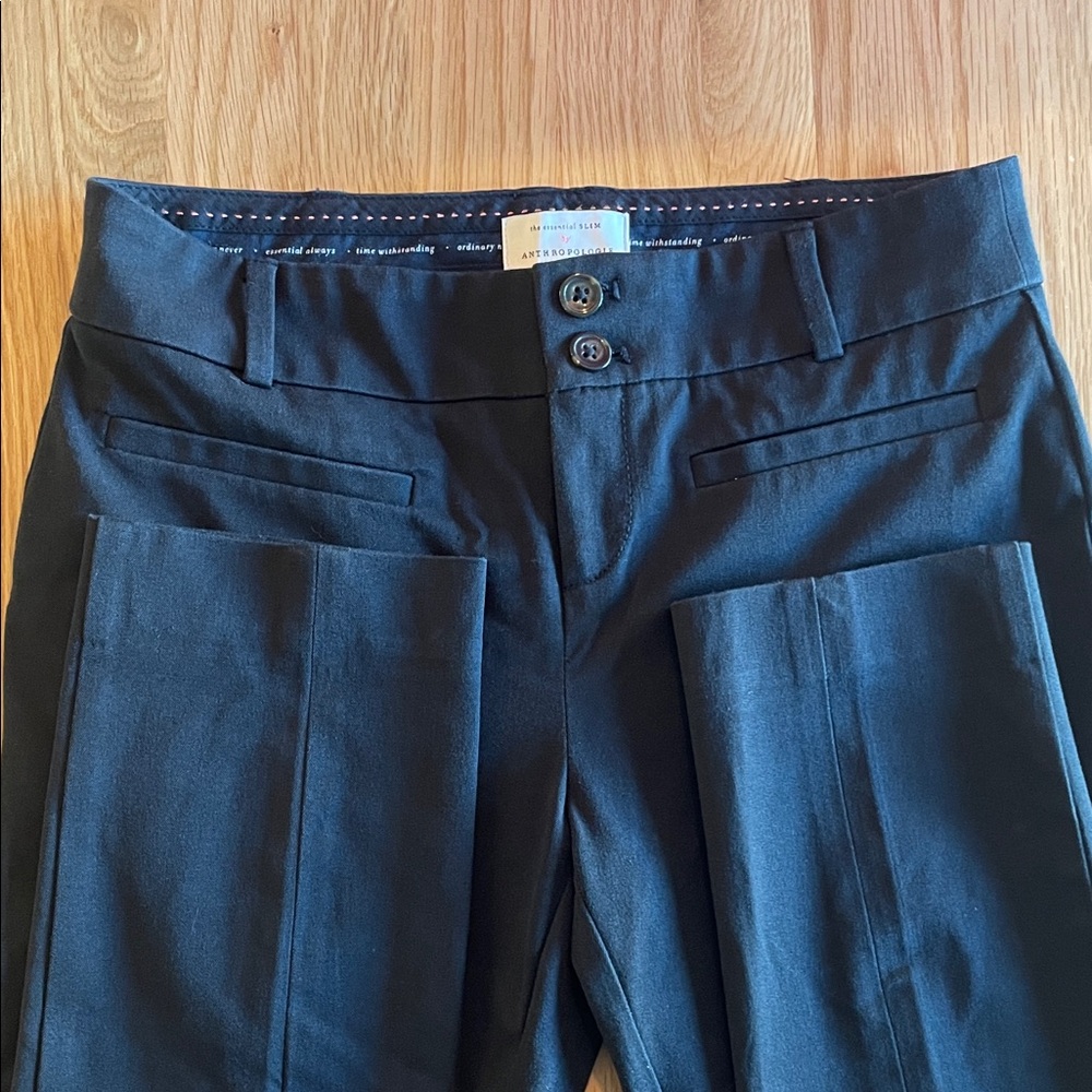 Anthropologie Black Slim Trousers